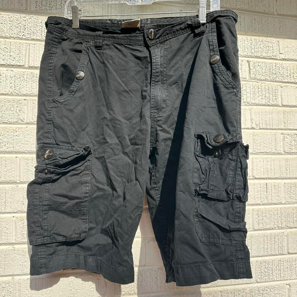 Blue Rag Y2K Baggy Cargo Black Shorts